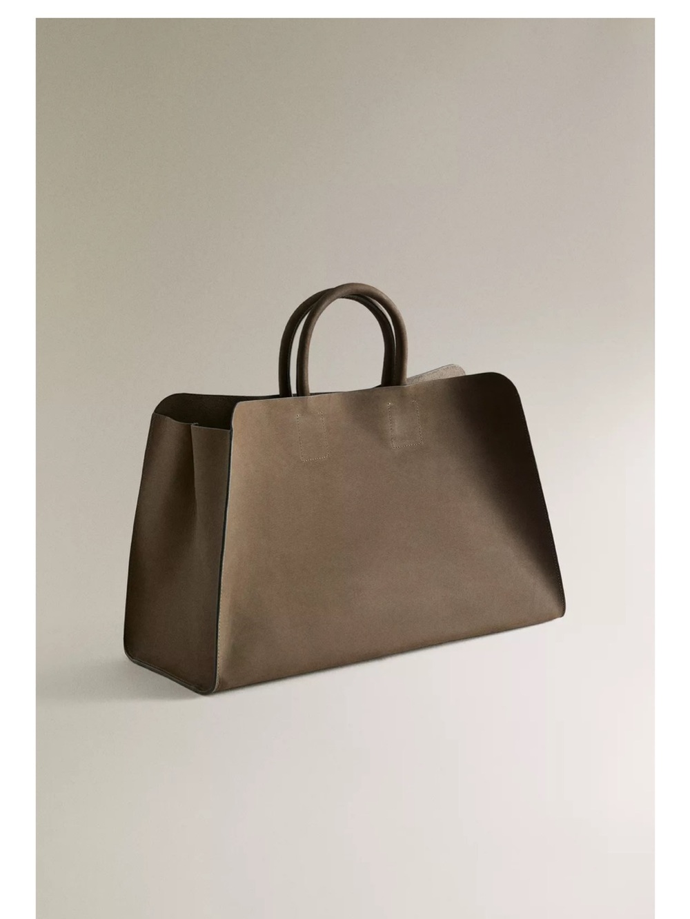 NUBUCK LEATHER SHOPPER BAG